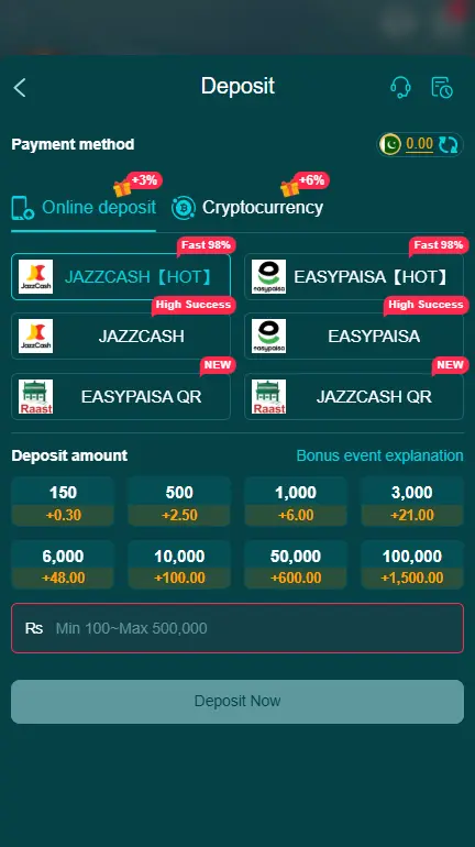 HH98 Game app screenshots showing registration, deposit, casino games, and referral program